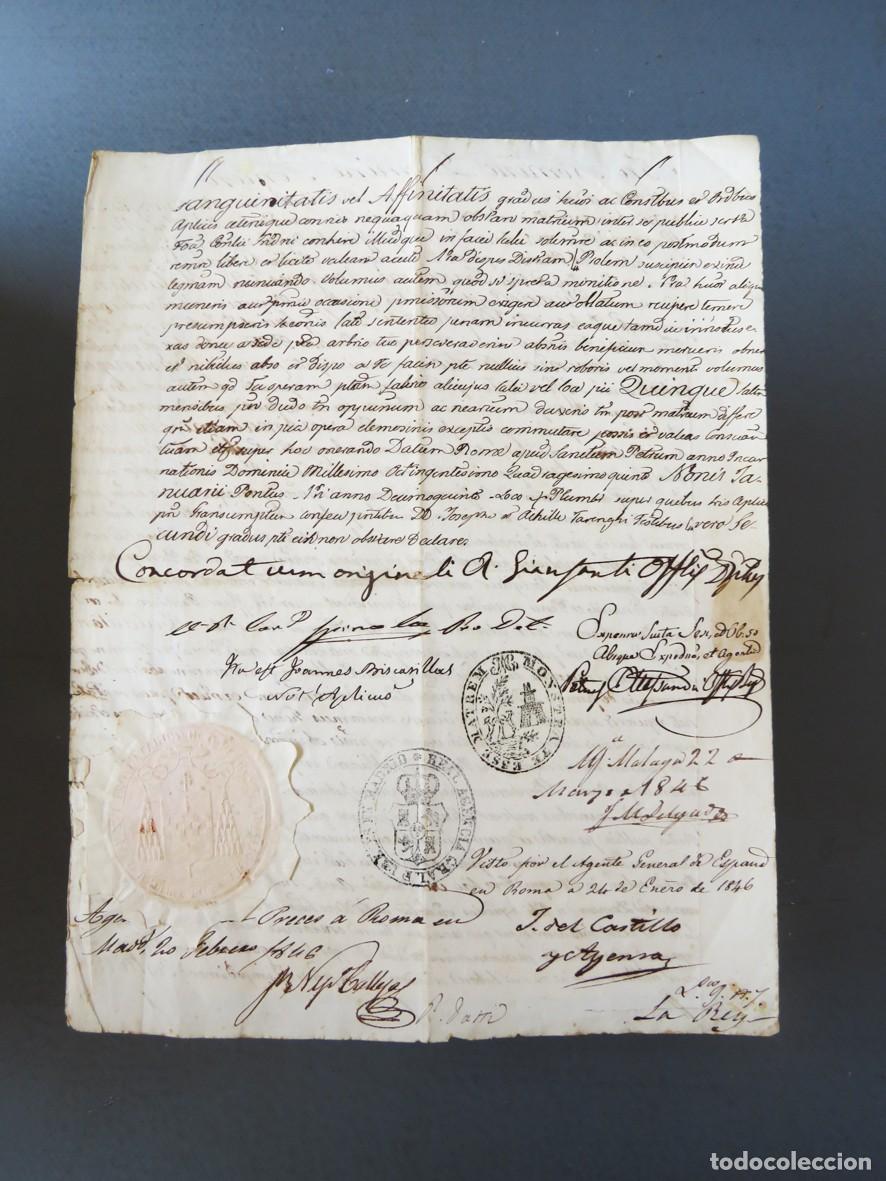 Manuscritos antiguos: BULA DEL PAPA GREGORIO XVI. A&Ntilde;O 1846 - Foto 1