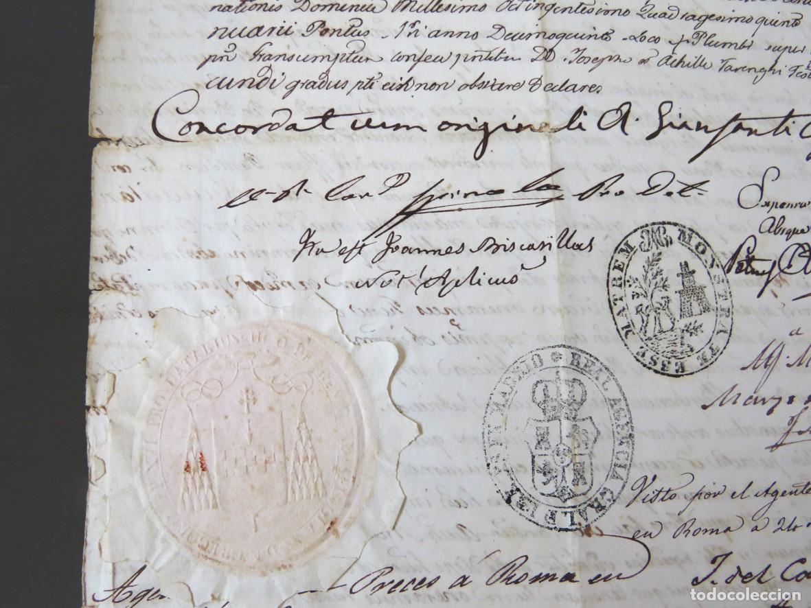 Manuscritos antiguos: BULA DEL PAPA GREGORIO XVI. A&Ntilde;O 1846 - Foto 4