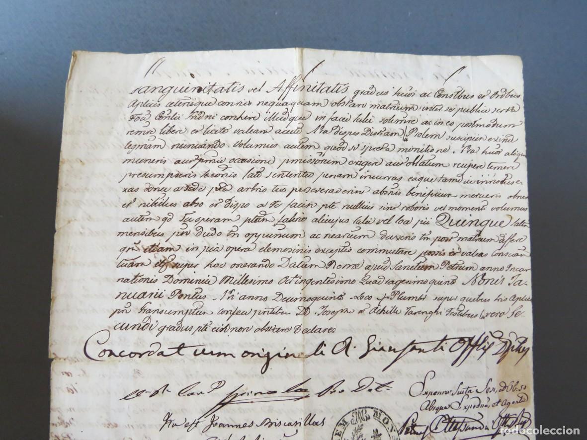 Manuscritos antiguos: BULA DEL PAPA GREGORIO XVI. A&Ntilde;O 1846 - Foto 5