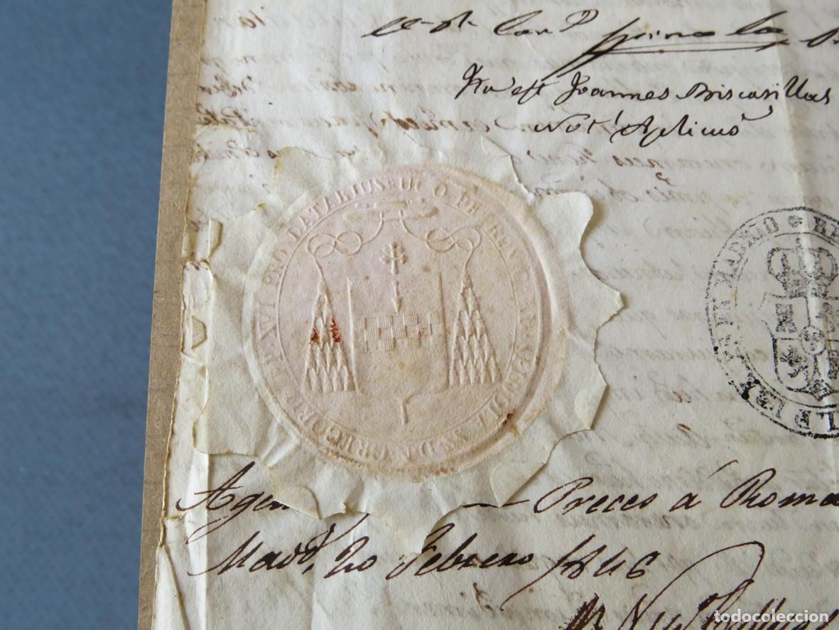 Manuscritos antiguos: BULA DEL PAPA GREGORIO XVI. A&Ntilde;O 1846 - Foto 7