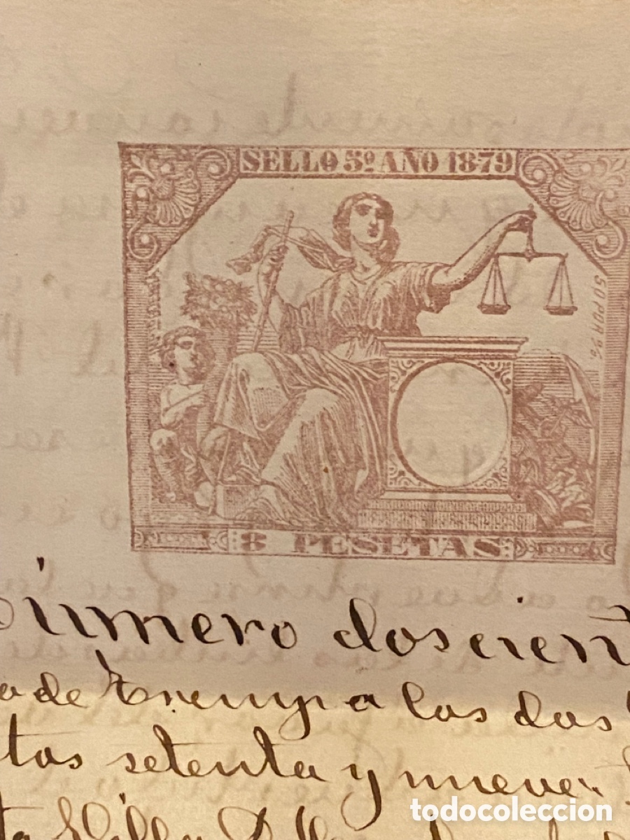 Manuscritos antiguos: ESCRITURA DE VENTA 1879 VILA DE TREMP - Foto 3
