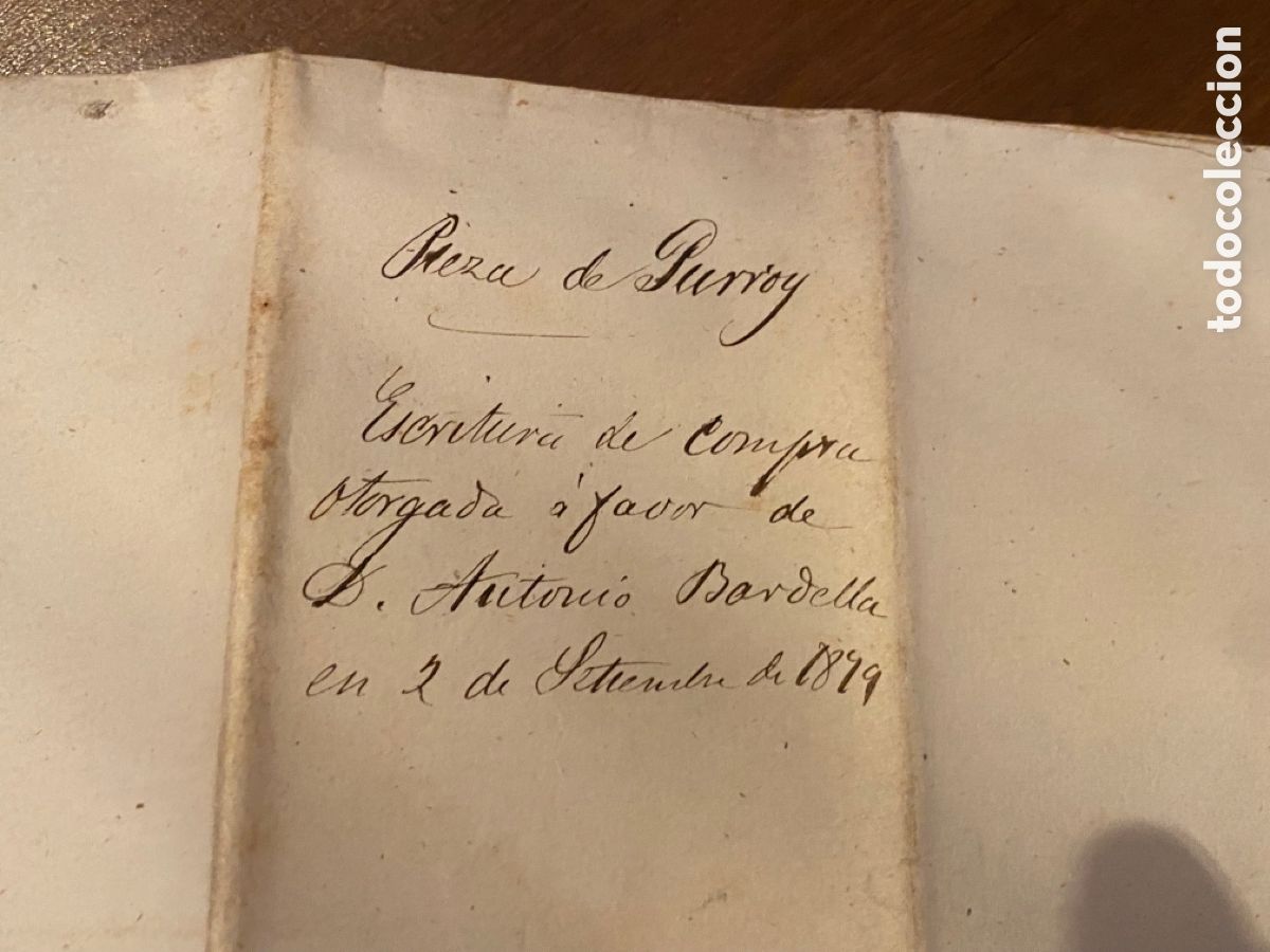 Manuscritos antiguos: ESCRITURA DE VENTA 1879 VILA DE TREMP - Foto 7