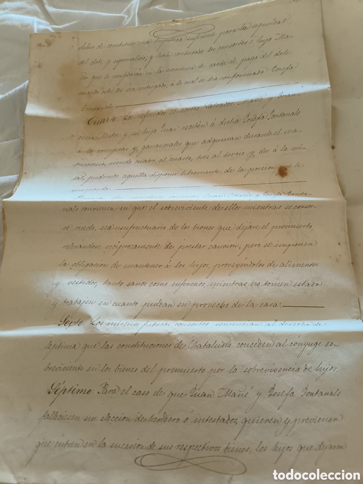 Manuscritos antiguos: Escritura Matrimonio con dote 1865 - Foto 6
