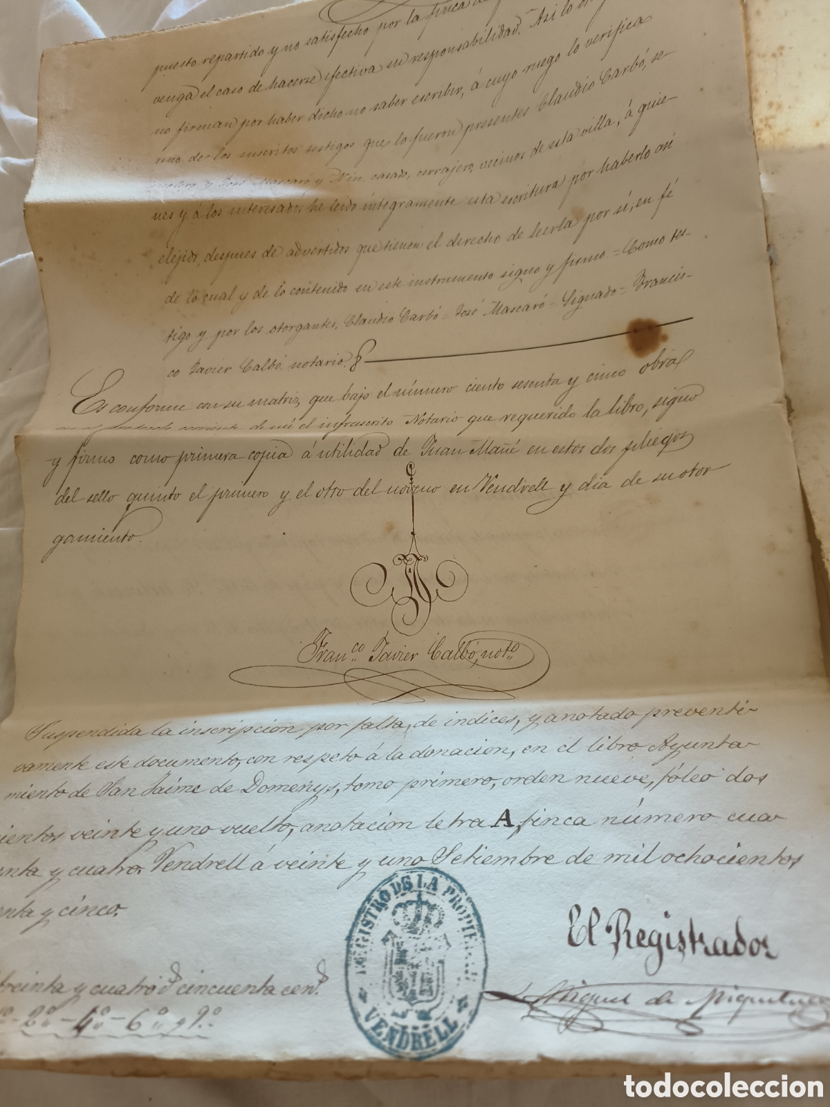 Manuscritos antiguos: Escritura Matrimonio con dote 1865 - Foto 8