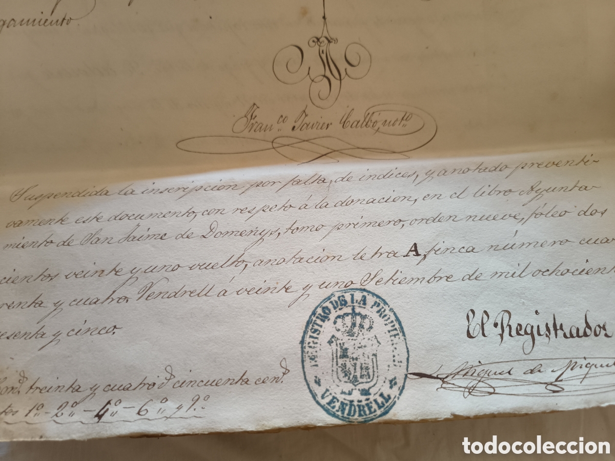 Manuscritos antiguos: Escritura Matrimonio con dote 1865 - Foto 9