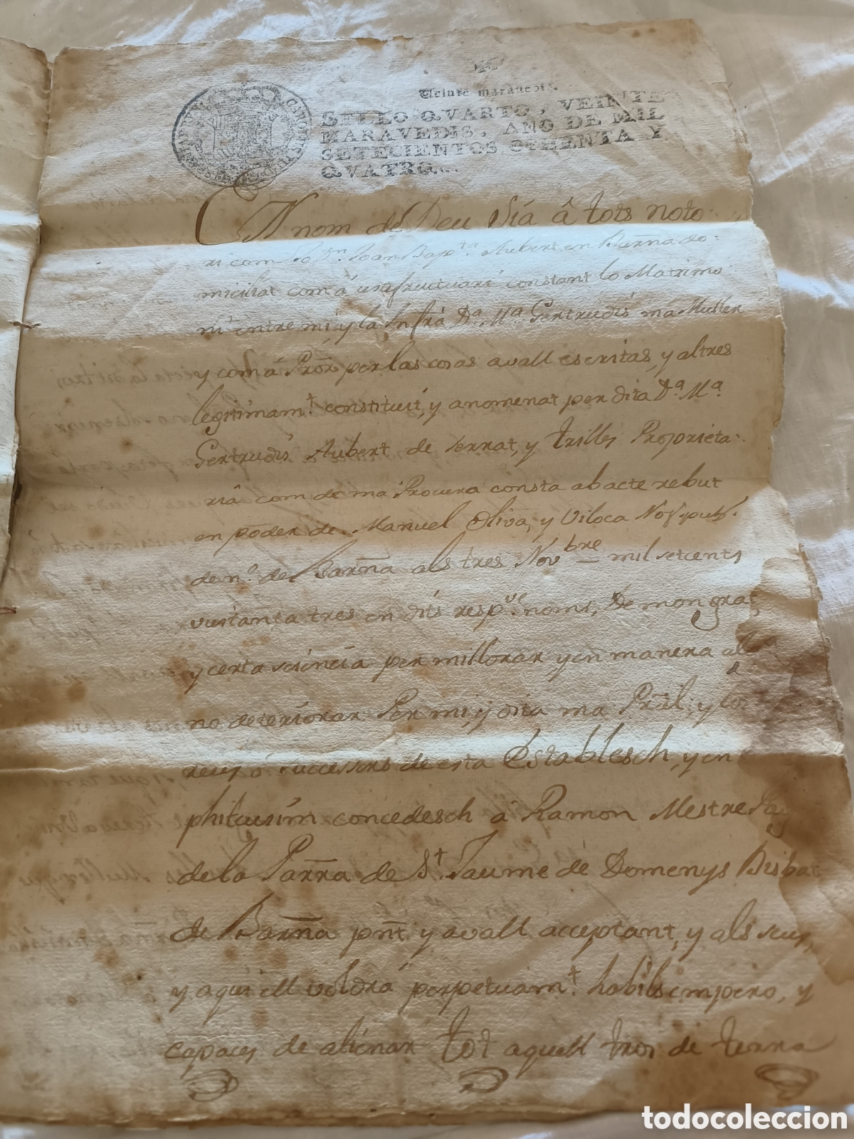 Manuscritos antiguos: Escrituras 1781 - Foto 2