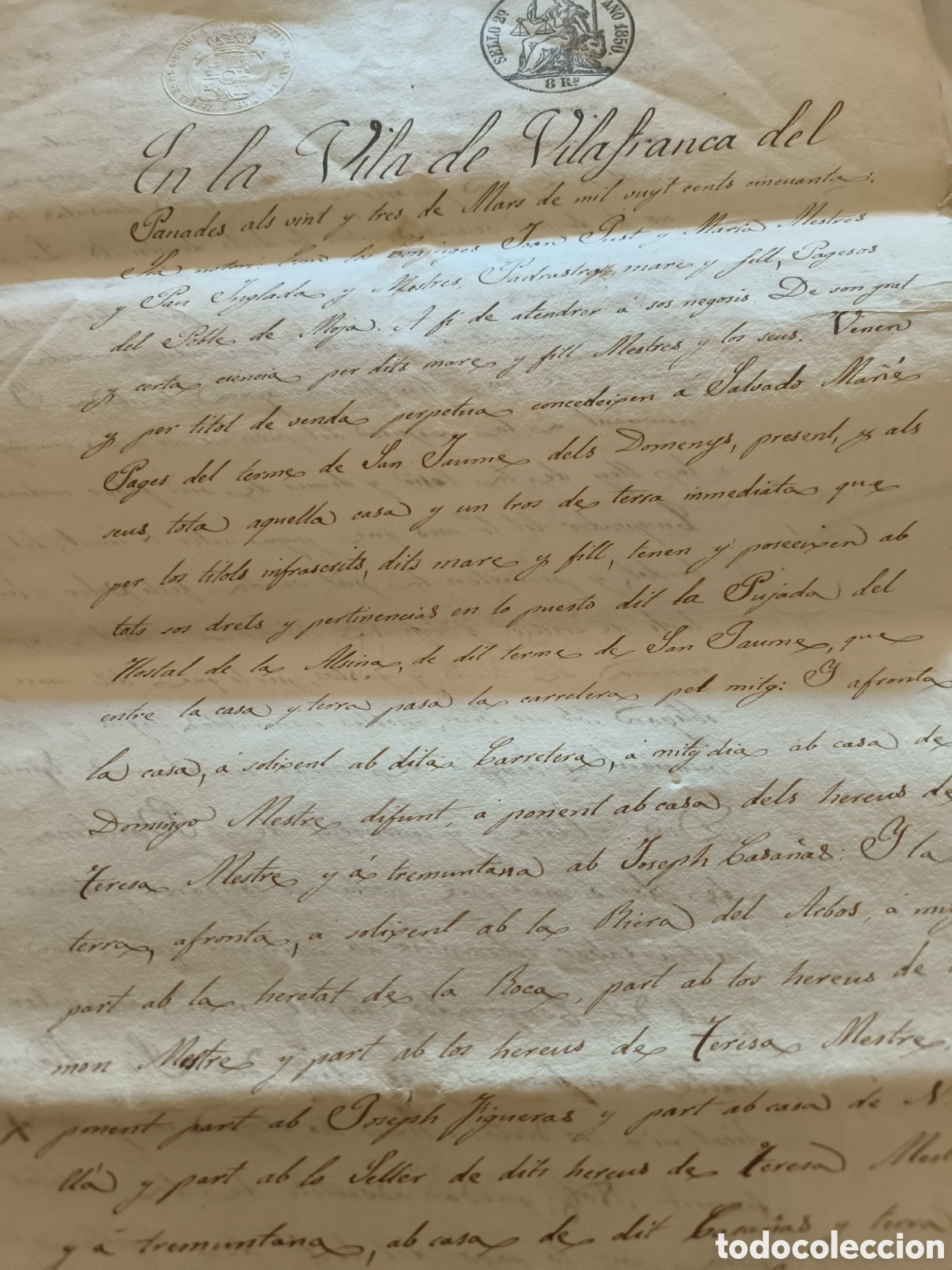 Manuscritos antiguos: Escrituras 1781 - Foto 13