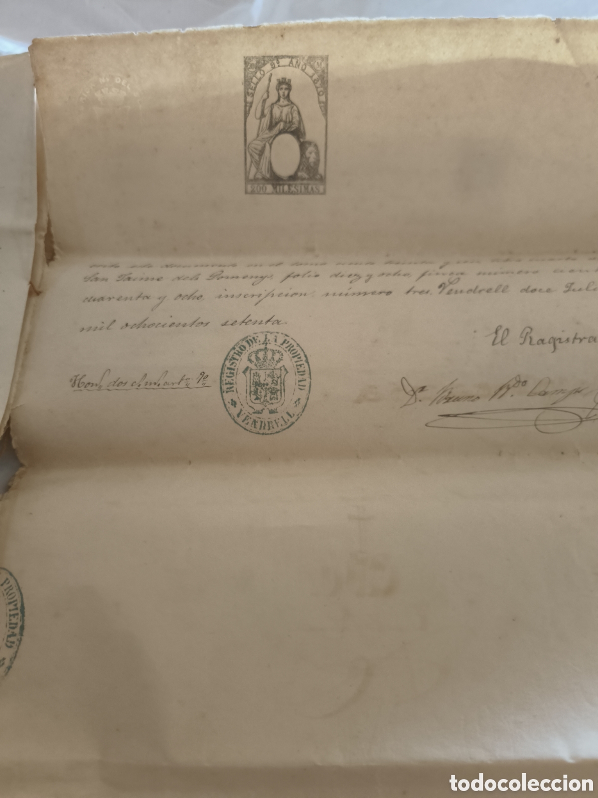 Manuscritos antiguos: Escrituras 1870 - Foto 11