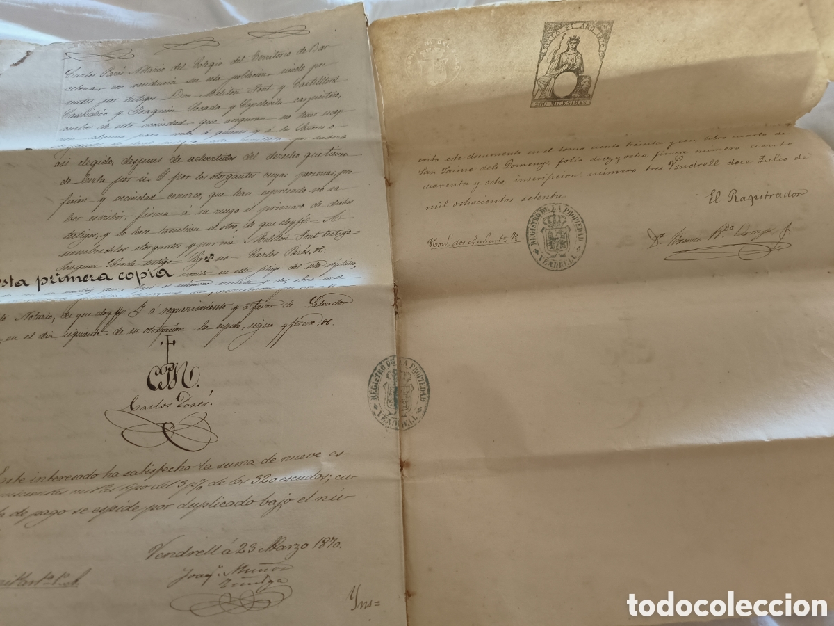 Manuscritos antiguos: Escrituras 1870 - Foto 12