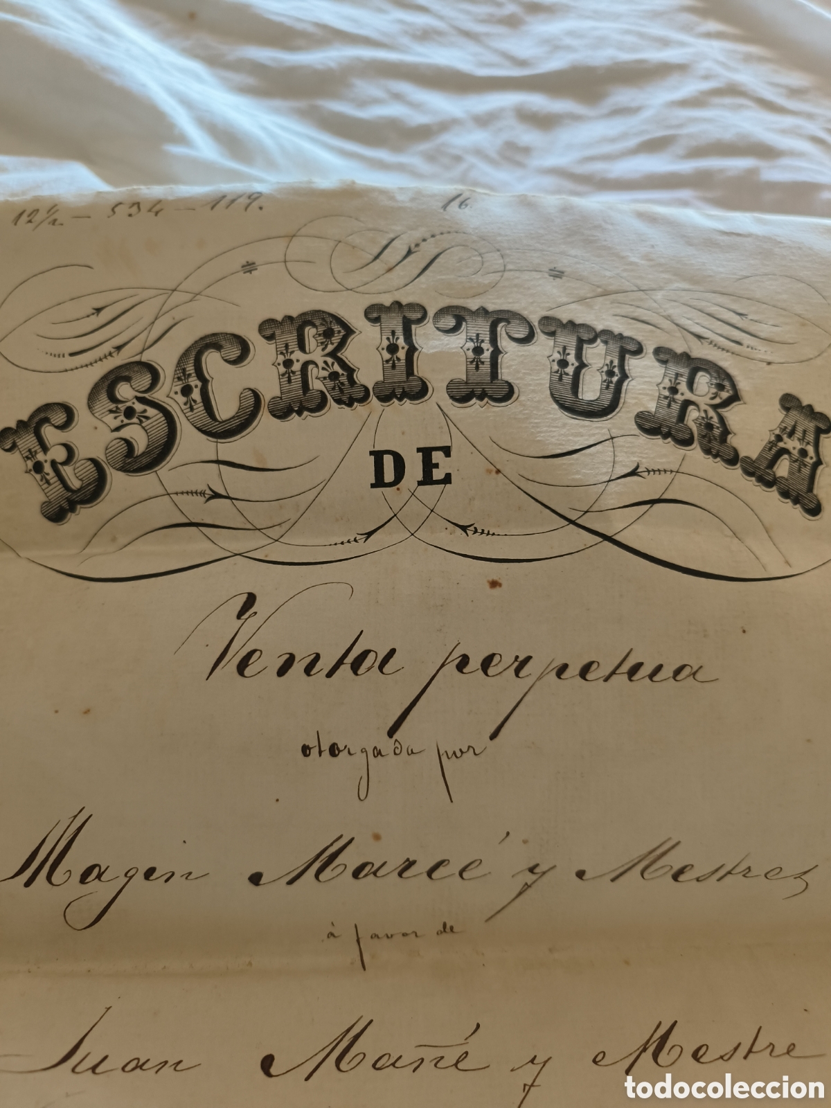 Manuscritos antiguos: Escritura venta 1886 - Foto 2