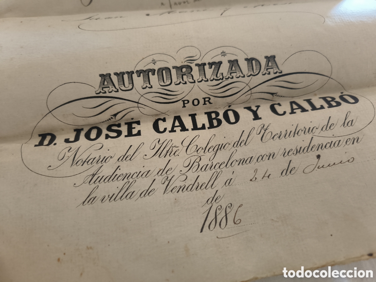 Manuscritos antiguos: Escritura venta 1886 - Foto 3