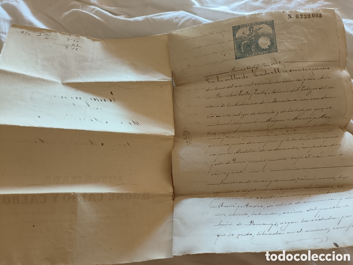 Manuscritos antiguos: Escritura venta 1886 - Foto 4