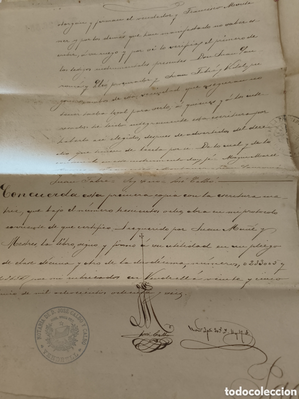 Manuscritos antiguos: Escritura venta 1886 - Foto 10