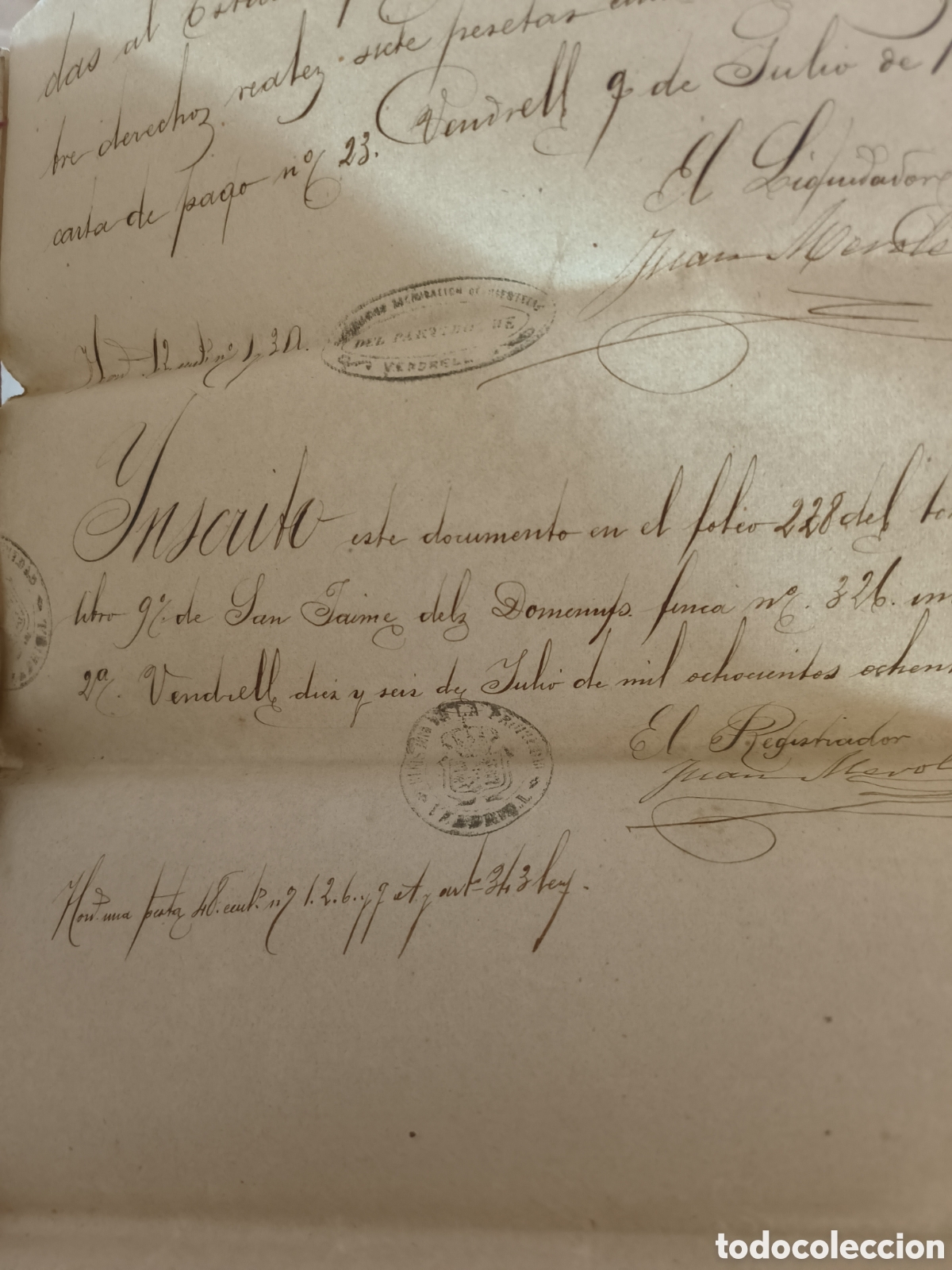 Manuscritos antiguos: Escritura venta 1886 - Foto 12