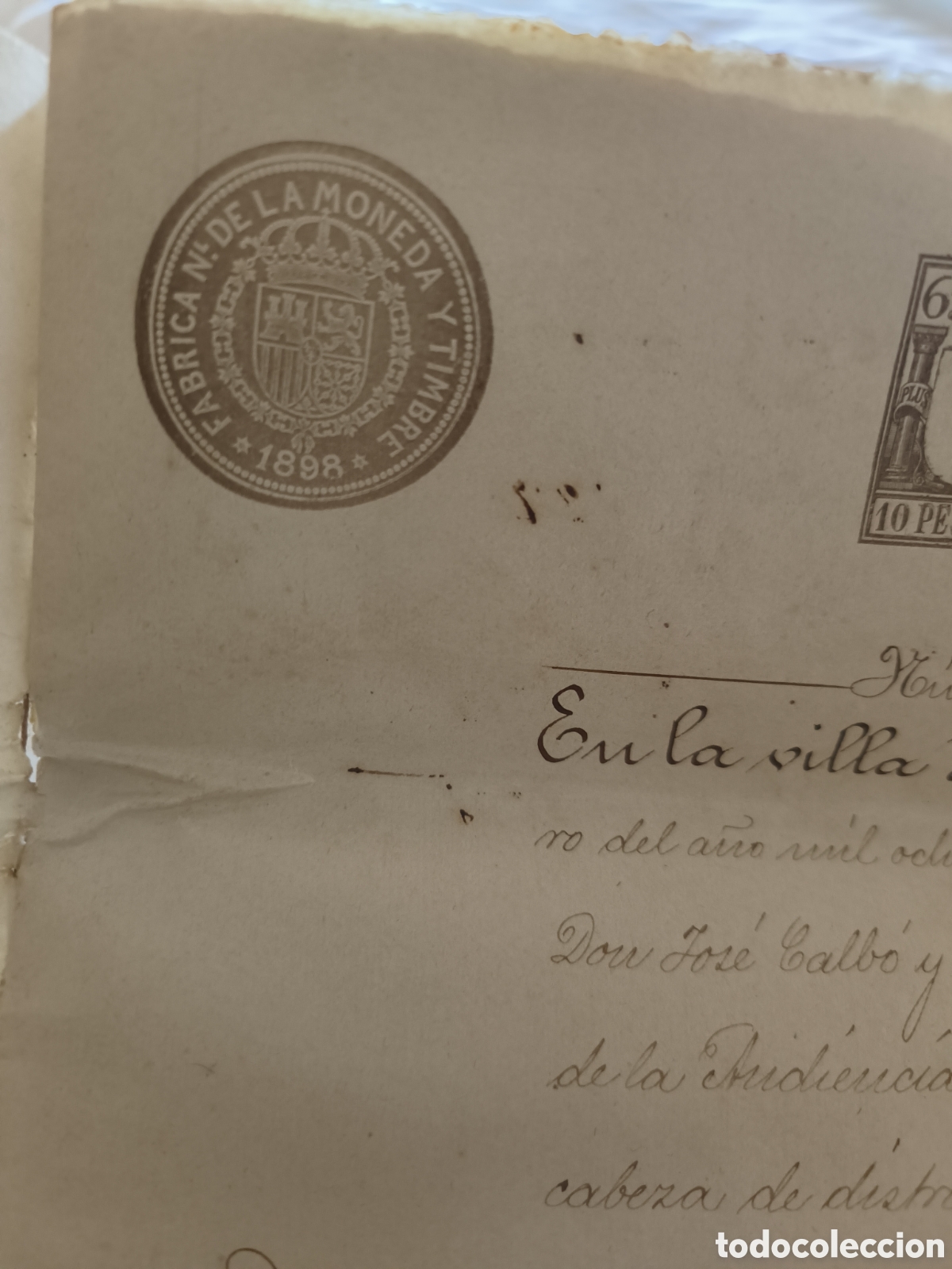 Manuscritos antiguos: Escritura 1898 - Foto 4