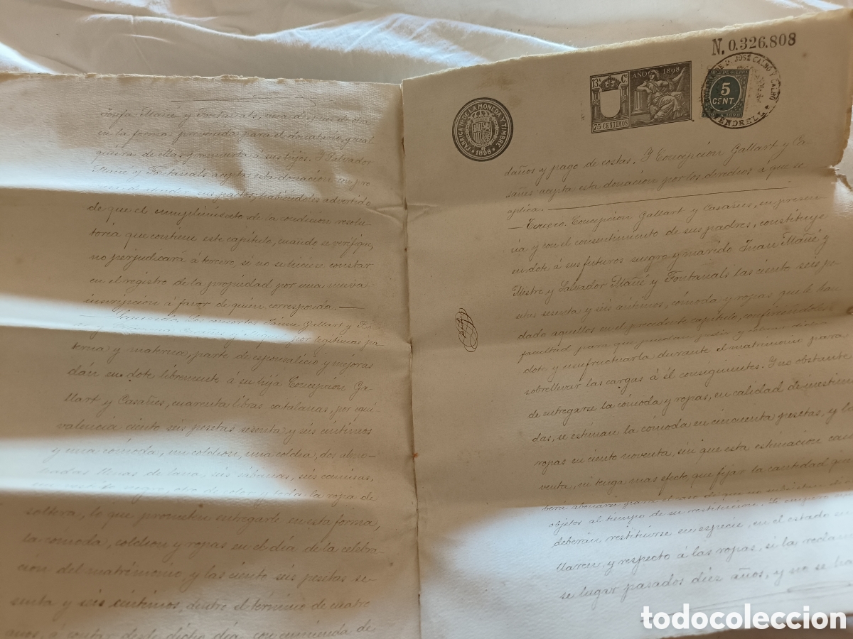 Manuscritos antiguos: Escritura 1898 - Foto 8