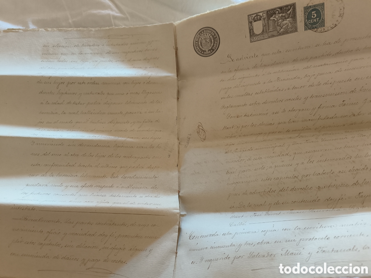 Manuscritos antiguos: Escritura 1898 - Foto 10