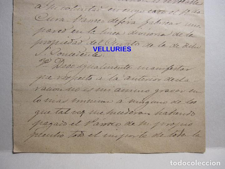 Manuscritos antiguos: PIRA 1888 CURA PARROCO, JOAQUIM FERRER, JOSEP MONTSENY, EDIFICAR PARTE DEL CORRAL - Foto 3