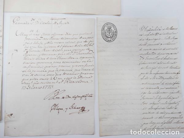 Manuscritos antiguos: LOTE DE 8 DOCUMENTOS A&Ntilde;OS 1773 a 1883 - Foto 2