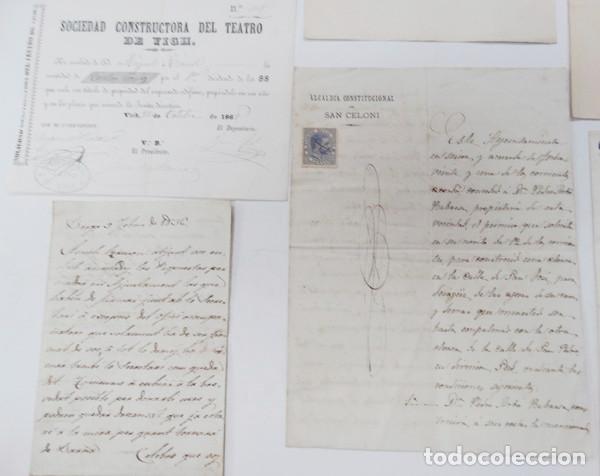 Manuscritos antiguos: LOTE DE 8 DOCUMENTOS A&Ntilde;OS 1773 a 1883 - Foto 3