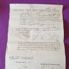 Manuscritos antiguos: CARTA PAGO DE CATALUÑA AYUNTAMIENTO QUADRAS DE FLIX BALAGUER 1828 PAGO PAJA Y UTENSILIOS