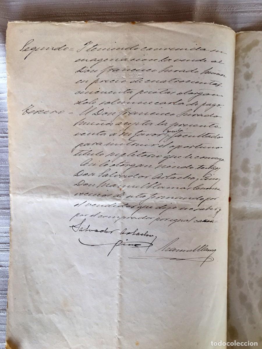 Manuscritos antiguos: Contrato de arras para la compra de una casa - Foto 2