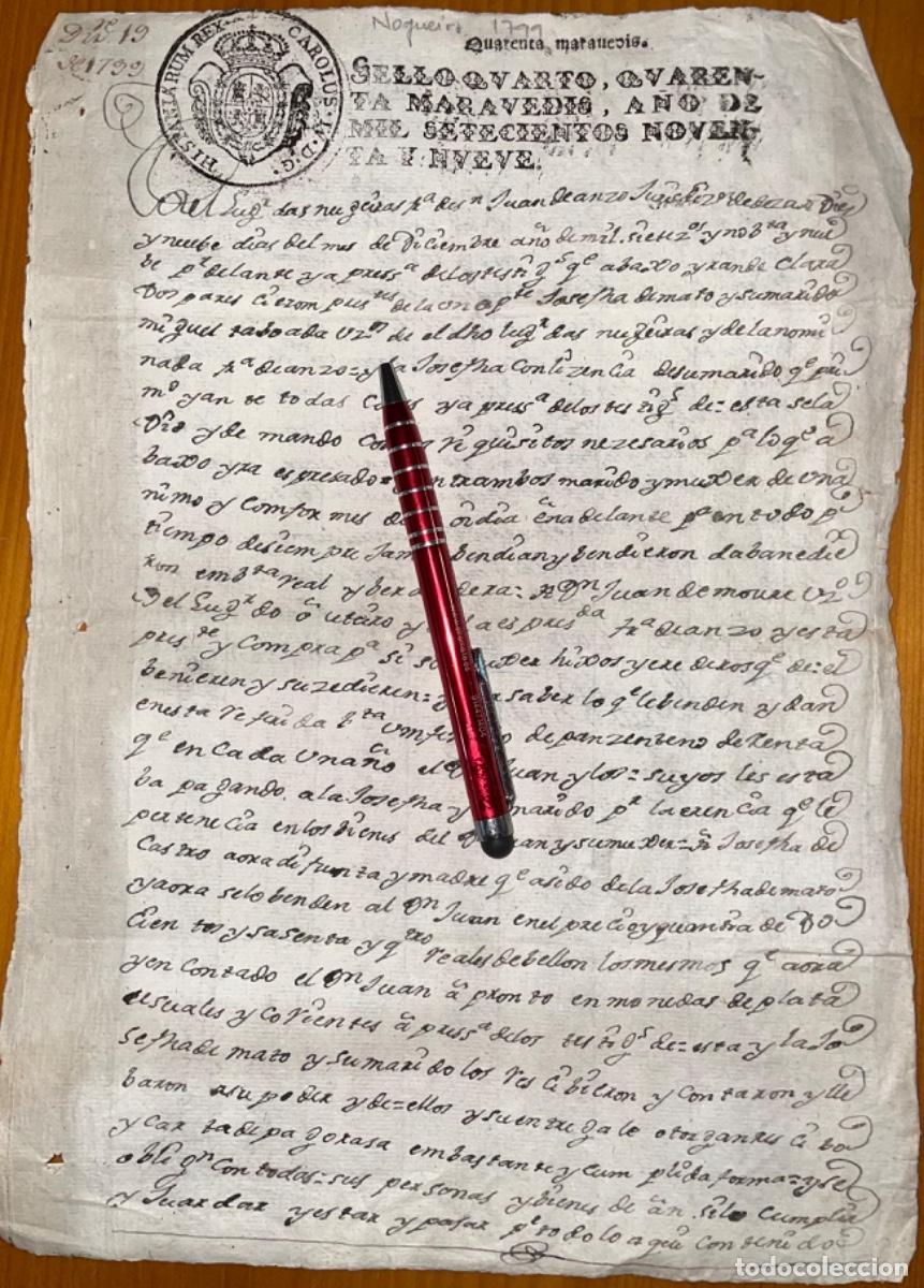 Manuscritos antiguos: NOGUEIRA - CORU&Ntilde;A - MANUSCRITO 1799 - Foto 1