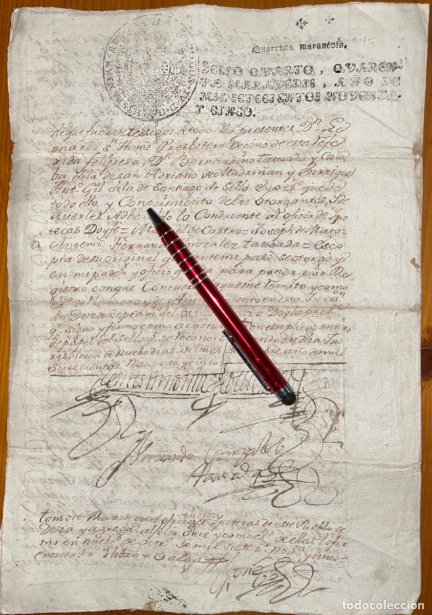 Manuscritos antiguos: ARTEIXO- DEZA- CORU&Ntilde;A - DOCUMENTO MANUSCRITO- 1795 - Foto 2