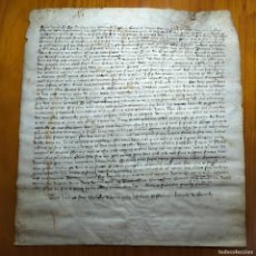 Manuscritos antiguos: PERGAMINO. DONACIÓN TORDERA. 33,5X35 CM.