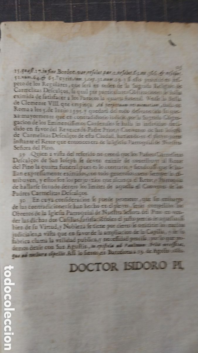 Manuscritos antiguos: DEMOSTRACION DE QUE UN MEMORABLE A SALIDO A LA LUZ - Foto 4