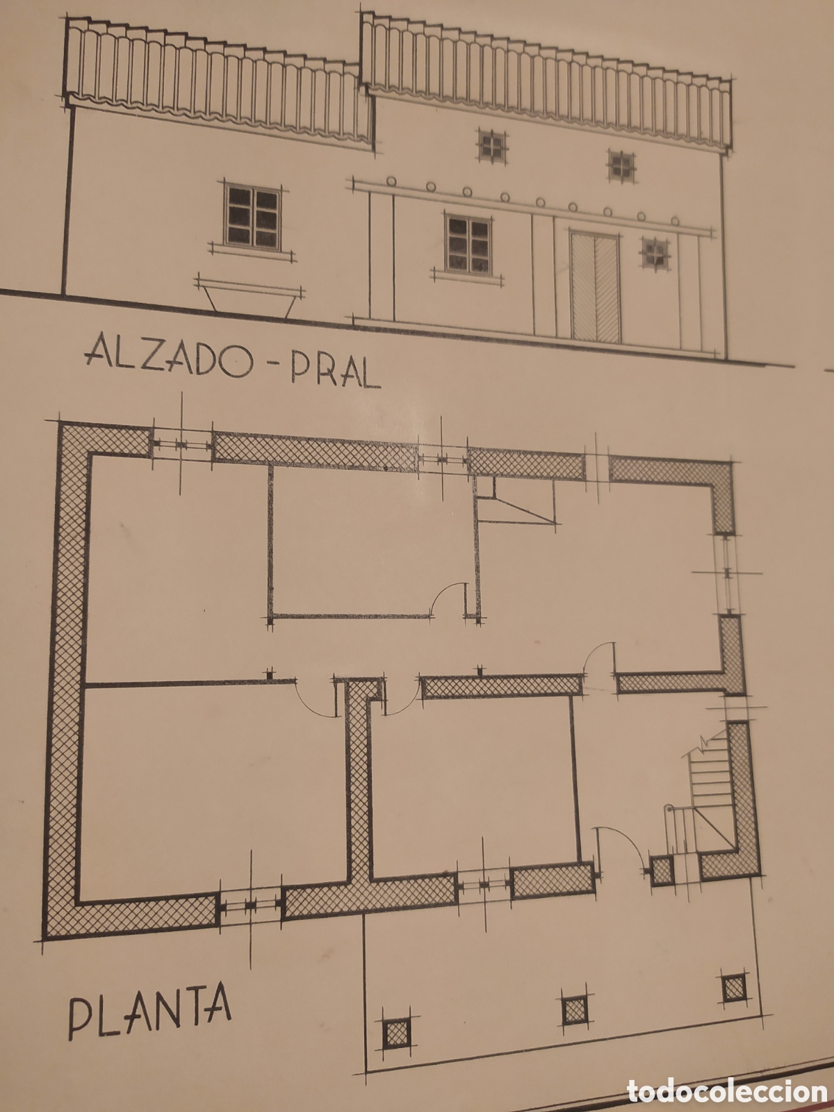 Manuscritos antiguos: Plano 1958 estaci&oacute;n tren - Foto 2