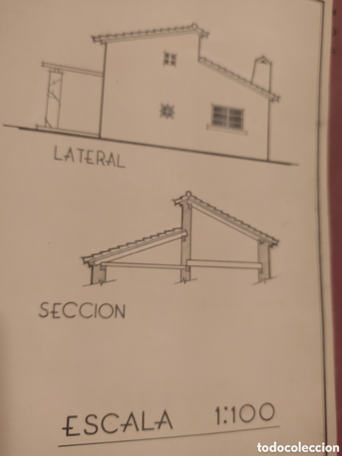 Manuscritos antiguos: Plano 1958 estaci&oacute;n tren - Foto 3