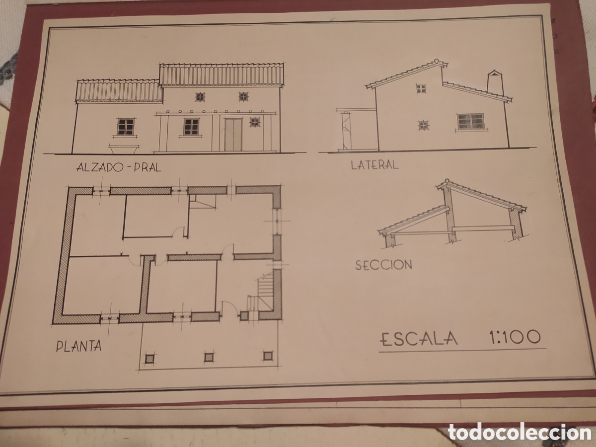 Manuscritos antiguos: Plano 1958 estaci&oacute;n tren - Foto 1