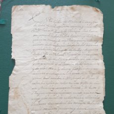 Manuscritos antiguos: DOCUMENTO INTERNO MADRID NULLES VALLNOLL SIGLO XVIII DIEZMOS Y PRIMICIAS PARA GASTOS GUERRA INFIELES