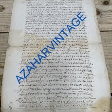 Manuscritos antiguos: MARIA, VELEZ BLANCO, ALMERIA, 1625, MANUSCRITO DE UN CENSO, 3 PAGINAS