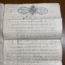 Manuscritos antiguos: MANUSCRITO VENTA PERPETUA 1829 PARCELA RÚSTICA VILA DE LLORET DE MAR 10 HOJAS EN CATALÁN
