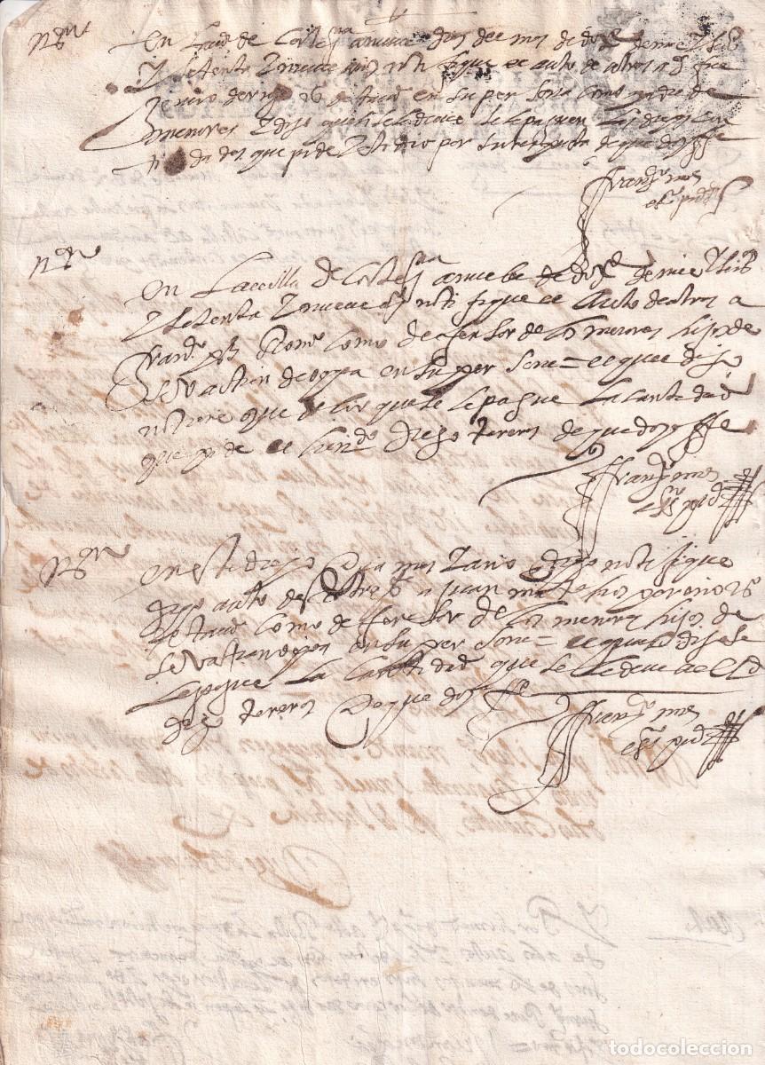 Manuscritos antiguos: Documento en la villa de Cortegana Huelva, fechado en el a&ntilde;o 1679 - Foto 2