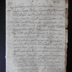 Manuscritos antiguos: CALATAYUD ZARAGOZA SIGLO XVI PPIOS XVII, CAPITULACIONES MATRIMONIALES, FAMILIA ADINERADA