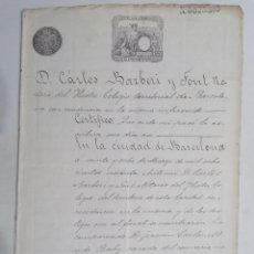 Manuscritos antiguos: ANTIGUA ESCRITURA-BARCELONA, 28 DE MARZO DE 1890