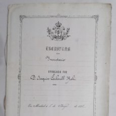 Manuscritos antiguos: ANTIGUA ESCRITURA DE INVENTARIO-MADRID, 1 DE MARZO DE 1888