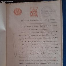Manuscritos antiguos: 1920 GODELLA MONCADA MASARROCHOS (VALENCIA) FISCAL 2º 50 PTS VENTA TIERRAS