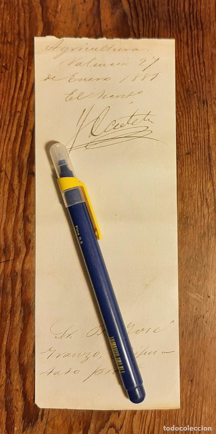 Manuscritos antiguos: INVITACION DIPUTACION PROVINCIAL VALENCIA 1881 - Foto 2