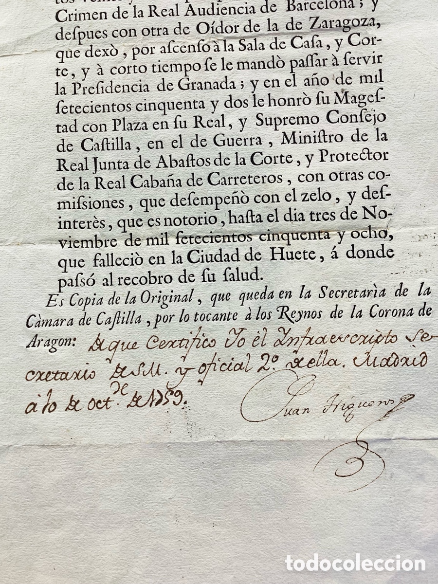 Manuscritos antiguos: RELACI&Oacute;N DE T&Iacute;TULOS Y M&Eacute;RITOS VILLA DE CALANDA - Foto 4