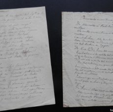 Manuscritos antiguos: GUERRAS CARLISTAS COMPOSICIÓN POÉTICA MILITAR REG. ZARAGOZA + OTRO DE VIAJE A FILIPINAS