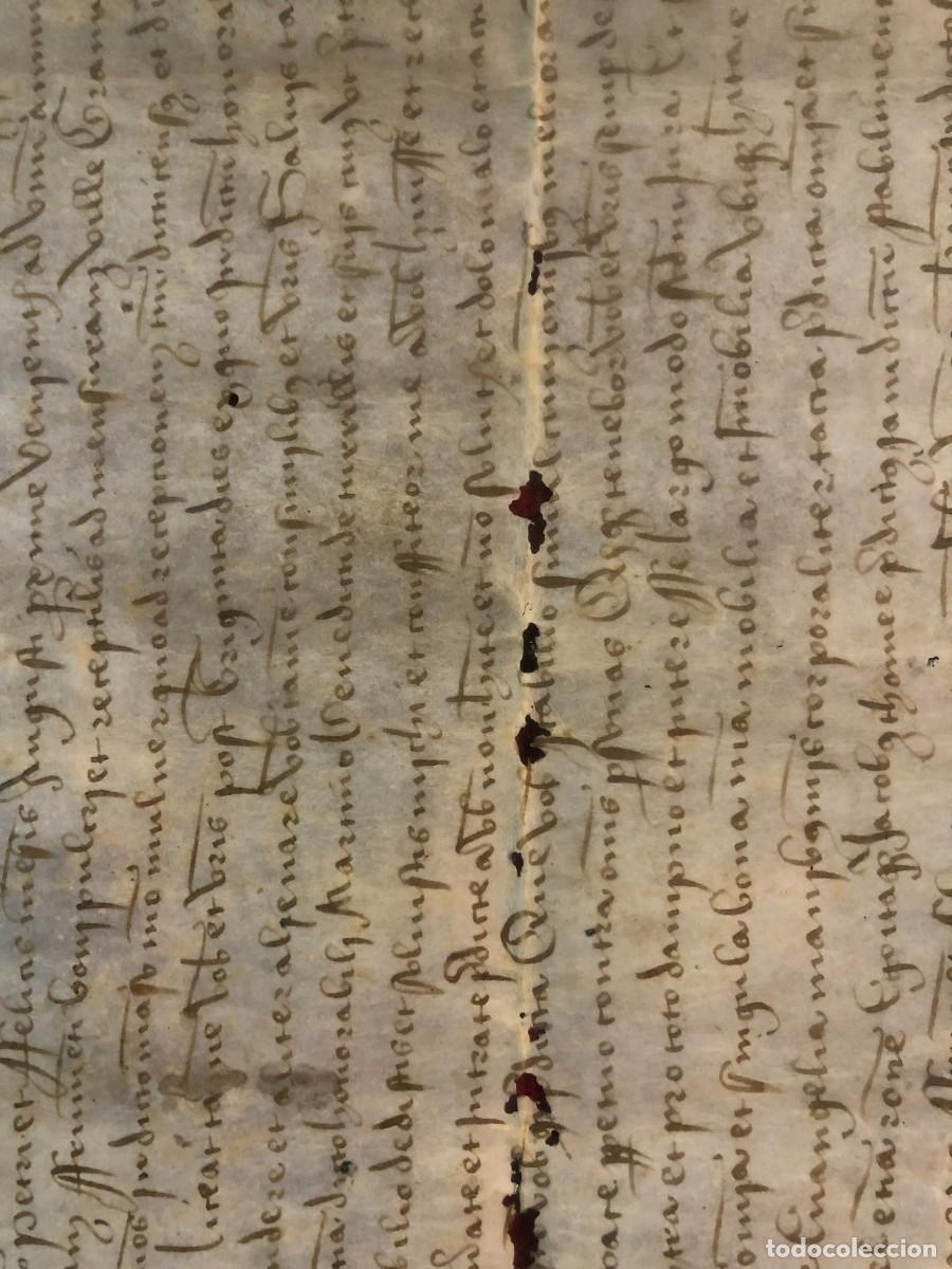 Manuscritos antiguos: documento historico s. xv - Foto 5