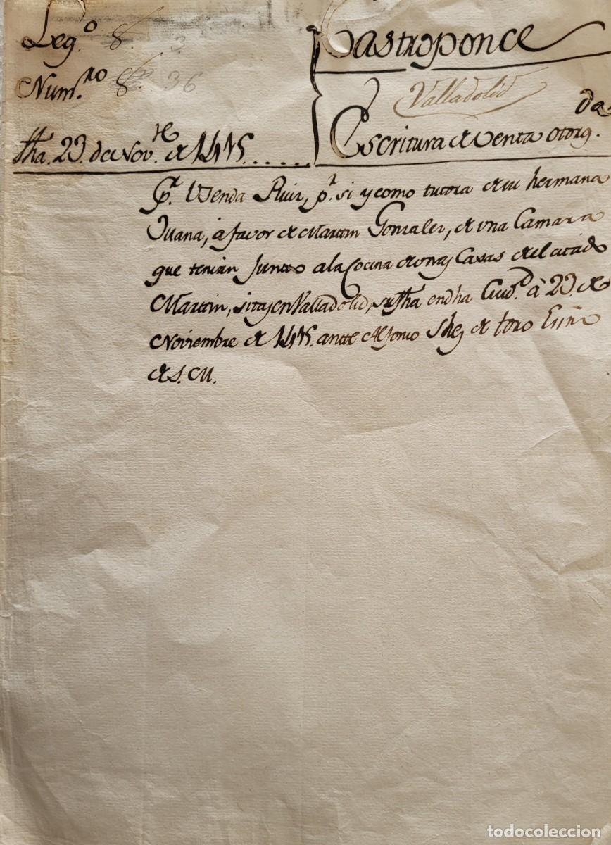 Manuscritos antiguos: 1415. DOCUMENTO MANUSCRITO SOBRE VITELA DE GRAN TAMA&Ntilde;O. - Foto 6