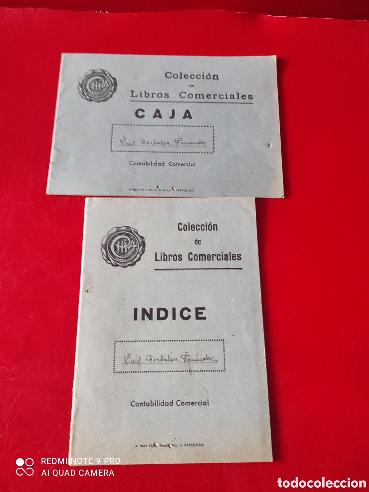 Manuscritos antiguos: Lote de 10 libros comerciales, contabilidad comercial libros de pr&aacute;ctica - Foto 9