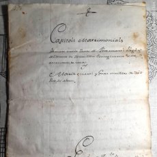 Manuscritos antiguos: 1799 SANT MARTÍ DE TORRUELLA CORREGIMENT DE MANRESA CAPITOLS MATRIMONIALS (IDIOMA CATALÀ) RD.04