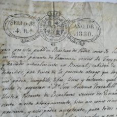 Manoscritti antichi: MANUSCRITO PODER S CAVARSI FARMACIA TRAIGUERA CASTELLÓN A FORCADELL BALLESTER VINAROZ 1830