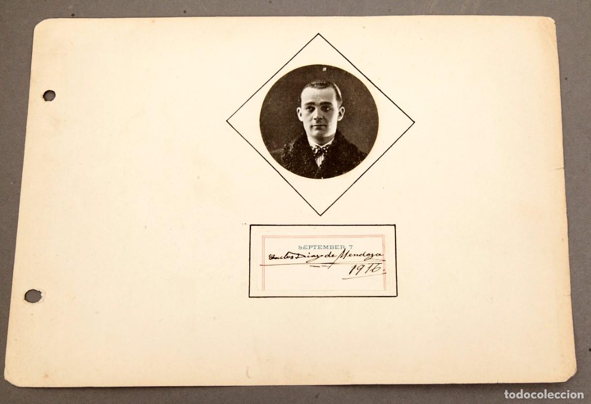 Manuscritos antiguos: CARLOS DIEGO DE MENDOZA - DEDICATORIA AUT&Oacute;GRAFA 1916 - Foto 1